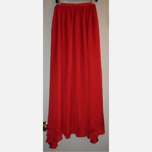 NWOT Jen's Pirate Booty x Free People Red Silky Maxi Skirt